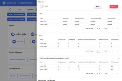 调度器模拟器 Web UI