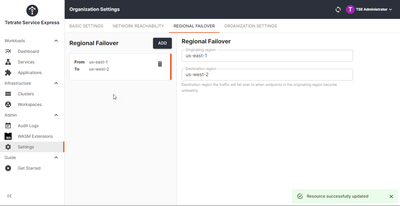 配置跨区域故障转移