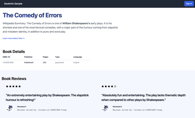 改进后的 Bookinfo 应用