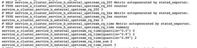来自 statsd exporter 的 prometheus 格式的指标