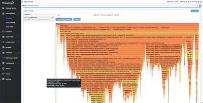 Zipkin 100% 采样 CPU 剖析的火焰图