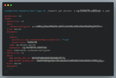 使用我们的 K8s 权限访问客户秘密